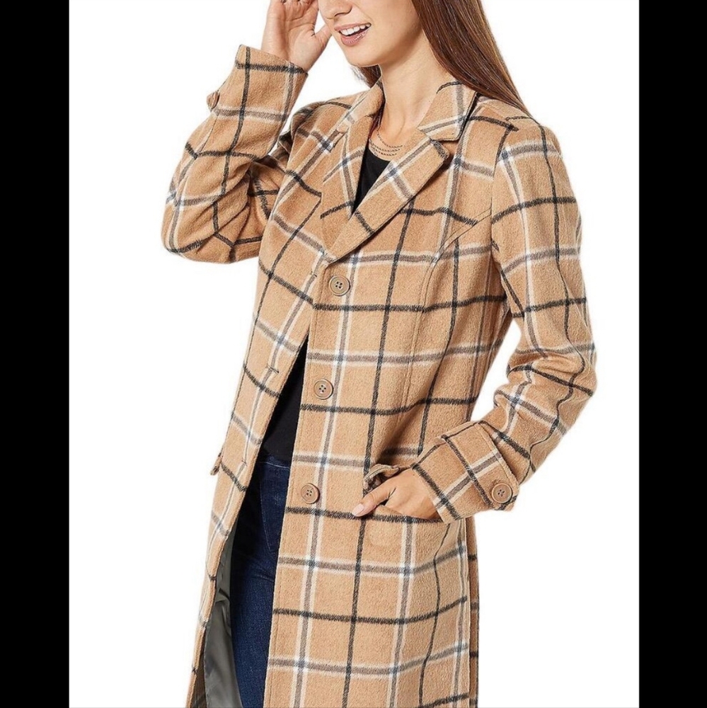 Isaac Mizrahi Plaid Coat